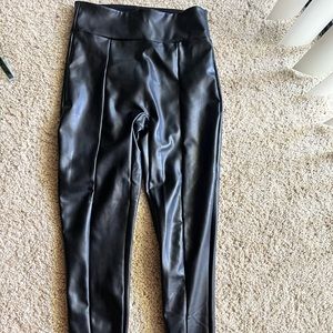 Abercrombie & Fitch Vegan Leather Zip-Ankle Leggings